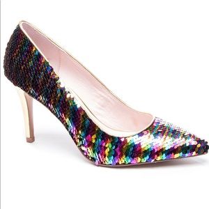 Rainbow Sequin Heels